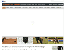 Tablet Screenshot of dogtrackingtraining.com